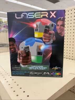 Laser X Micro Double Blasters Set - Home Laser Tag System (2 Players, 200' Range